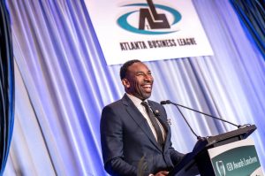 Mayor Andre Dickens at an Atlanta Business-League event